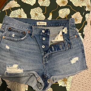 Madewell Relaxed Blue Denim Shorts